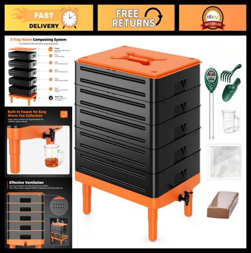 Tray worm compost bin - 5-tray,