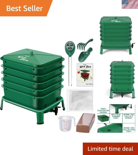 Tray worm compost bin - worm, 53qt