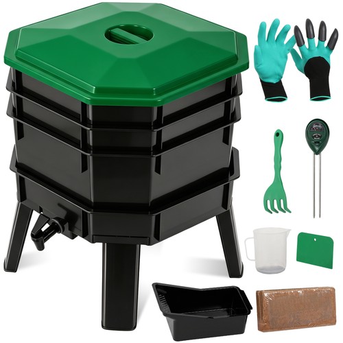 Tray worm compost bin - compost,
